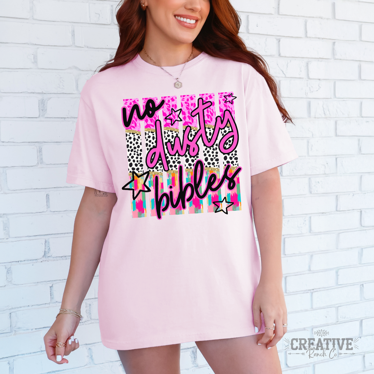 No Dusty Bibles Comfort Colors Tee in Blossom — Creative Ranch
