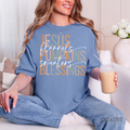 Jesus Flannels Pumpkins Sweaters Blessings Comfort Colors Tee in Blue Jean — Creative Ranch