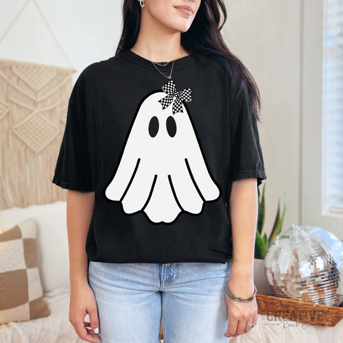 Bow Ghost Comfort Colors Tee in Black — Creative Ranch