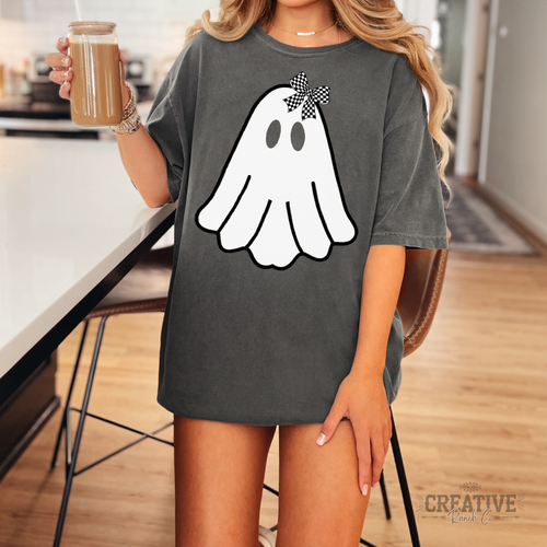 Bow Ghost Comfort Colors Tee in Pepper — Creative Ranch