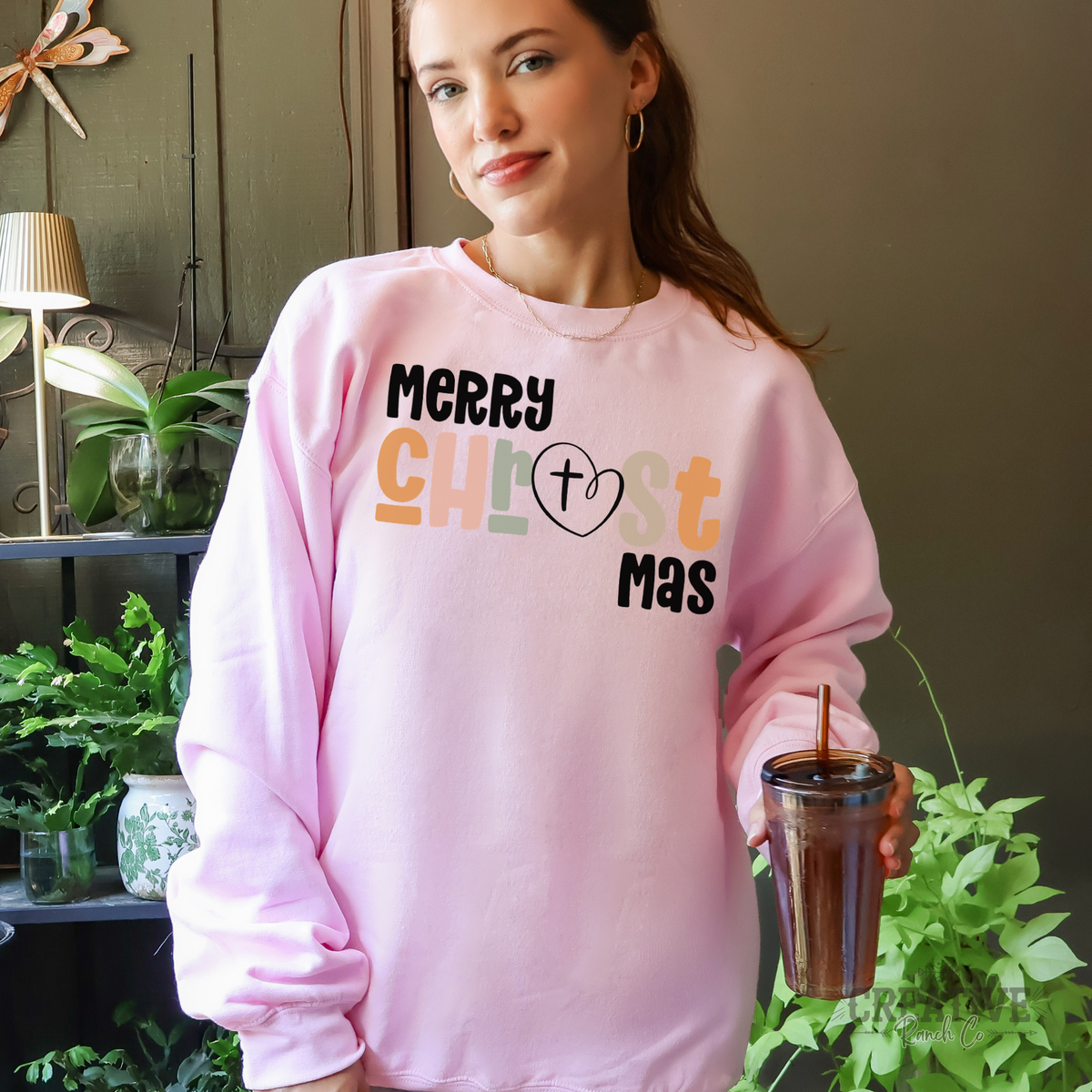 CR-1026-008 Gildan 18000 sweatshirt in Light Pink