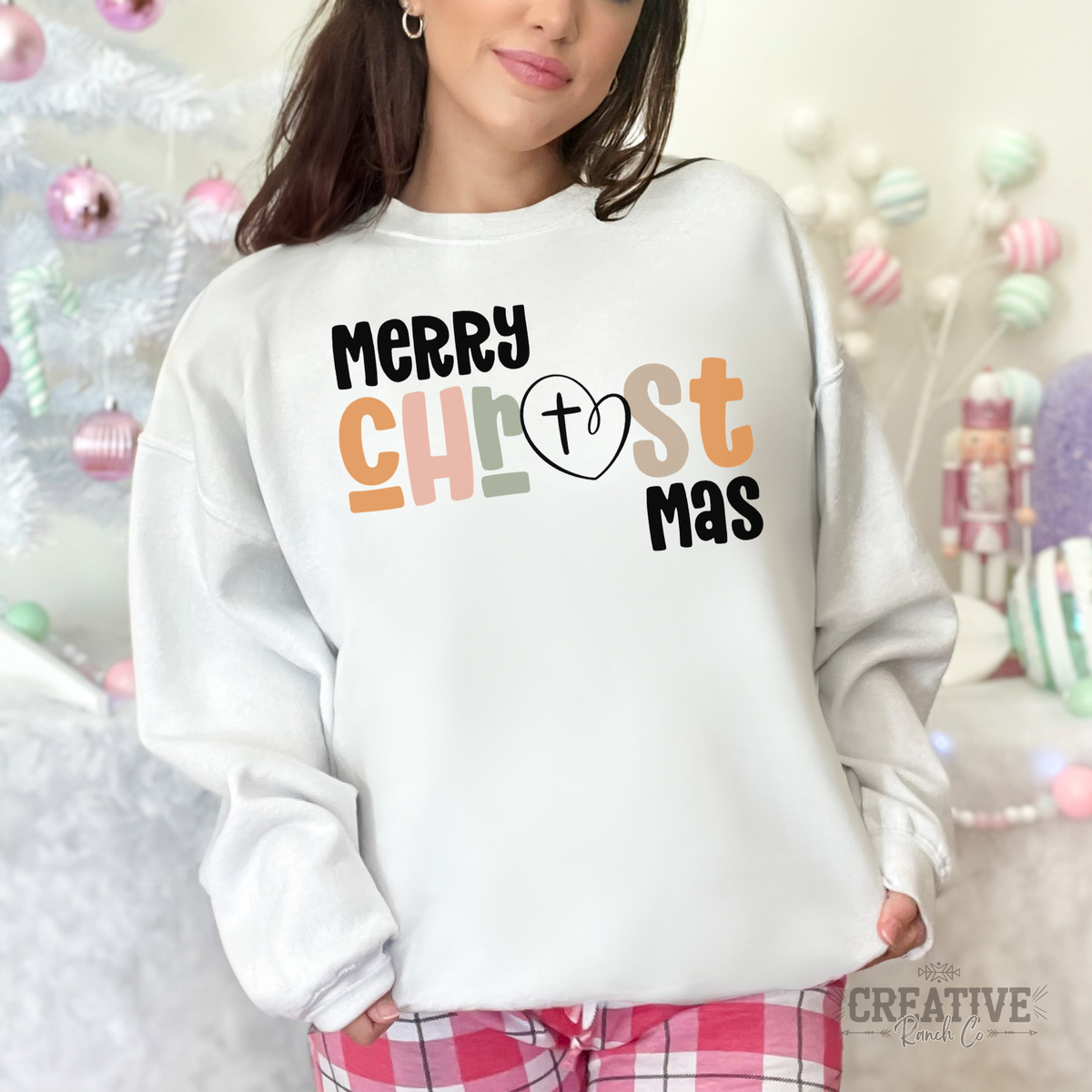 CR-1026-008 Gildan 18000 sweatshirt in White