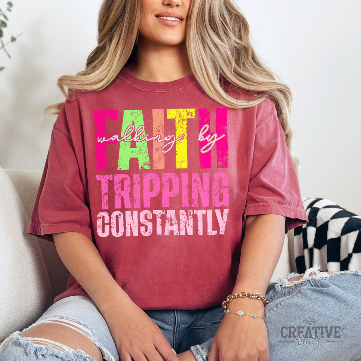CR-1026-009 Comfort Colors tee in Crimson